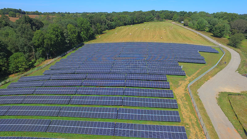 Field of solar panels