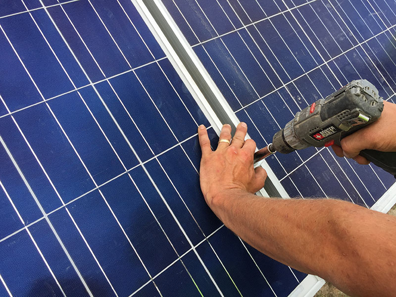 Solar panel installation