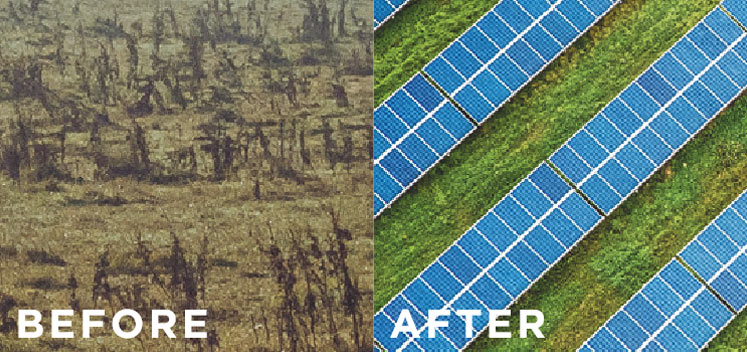 Brownfields before and after